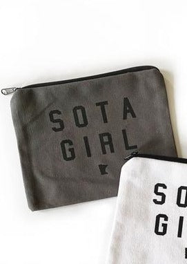 Gray Sota Girl Cosmetic Pouch Accessories