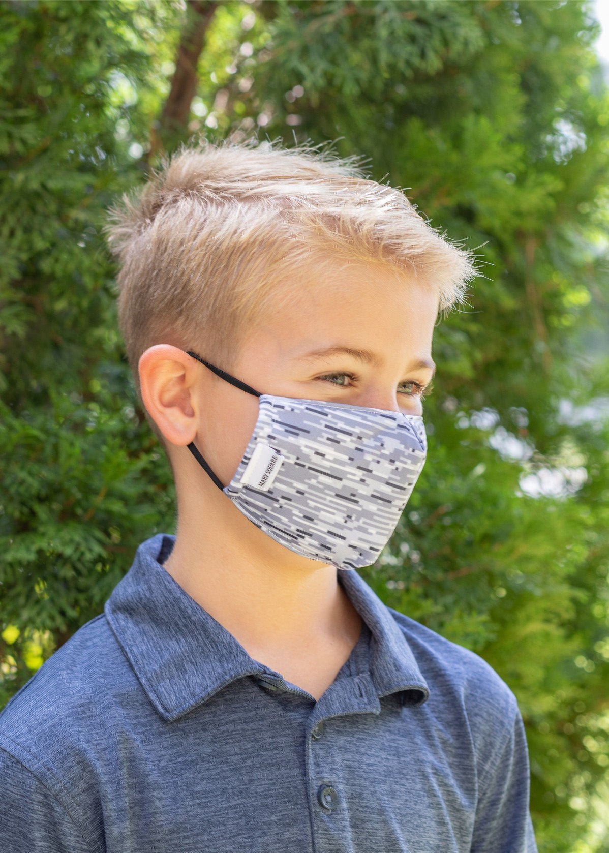 Gray Stripe Kids Reusable Facemask - FINAL SALE Accessories