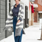 Gray Striped Duster Cardigan - FINAL SALE Layering Essentials