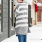 Gray Striped Duster Cardigan - FINAL SALE Layering Essentials