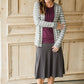 Gray Striped Snap Button Cardigan - FINAL SALE Tops