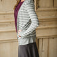 Gray Striped Snap Button Cardigan - FINAL SALE Tops
