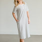 Gray Striped Textured Midi Dress - FINAL SALE Dresses