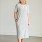 Gray Striped Textured Midi Dress - FINAL SALE Dresses