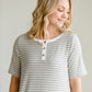 Gray Striped Textured Midi Dress - FINAL SALE Dresses