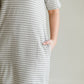 Gray Striped Textured Midi Dress - FINAL SALE Dresses
