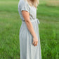 Gray Tie Waist Knit Midi Dress - FINAL SALE Dresses