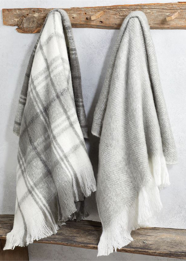 Gray Wool Blend Throw Home & Lifestyle