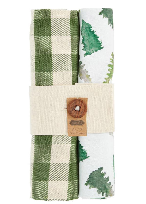 Green Pine Tree Dish Towels - Set of 2 Home + Lifestyle