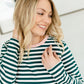 Green Striped Pink Detail Top - FINAL SALE Tops
