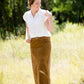 womens long corduroy maxi skirt in fall colors