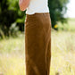 womens long corduroy maxi skirt in fall colors