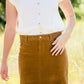 womens long corduroy maxi skirt in fall colors