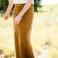 womens long corduroy maxi skirt in fall colors