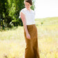 womens long corduroy maxi skirt in fall colors