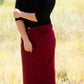 womens long corduroy maxi skirt in fall colors