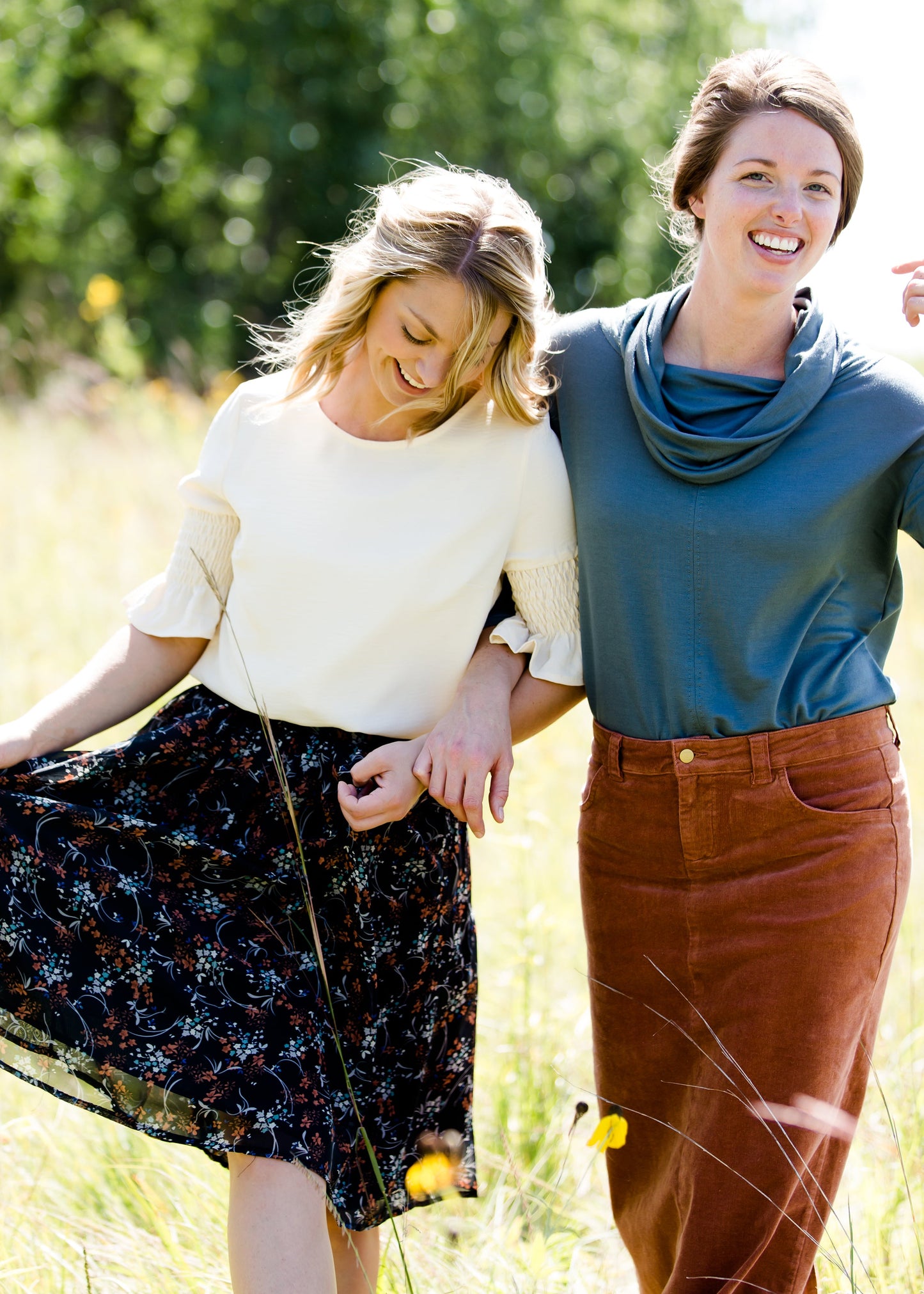 womens long corduroy maxi skirt in fall colors