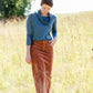 womens long corduroy maxi skirt in fall colors