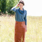 womens long corduroy maxi skirt in fall colors