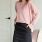 Hacci Brushed Blush Pullover Sweater - FINAL SALE Tops