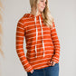 Hacci Knit Striped Hooded Sweatshirt - FINAL SALE Tops