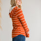 Hacci Knit Striped Hooded Sweatshirt - FINAL SALE Tops