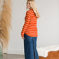 Hacci Knit Striped Hooded Sweatshirt - FINAL SALE Tops