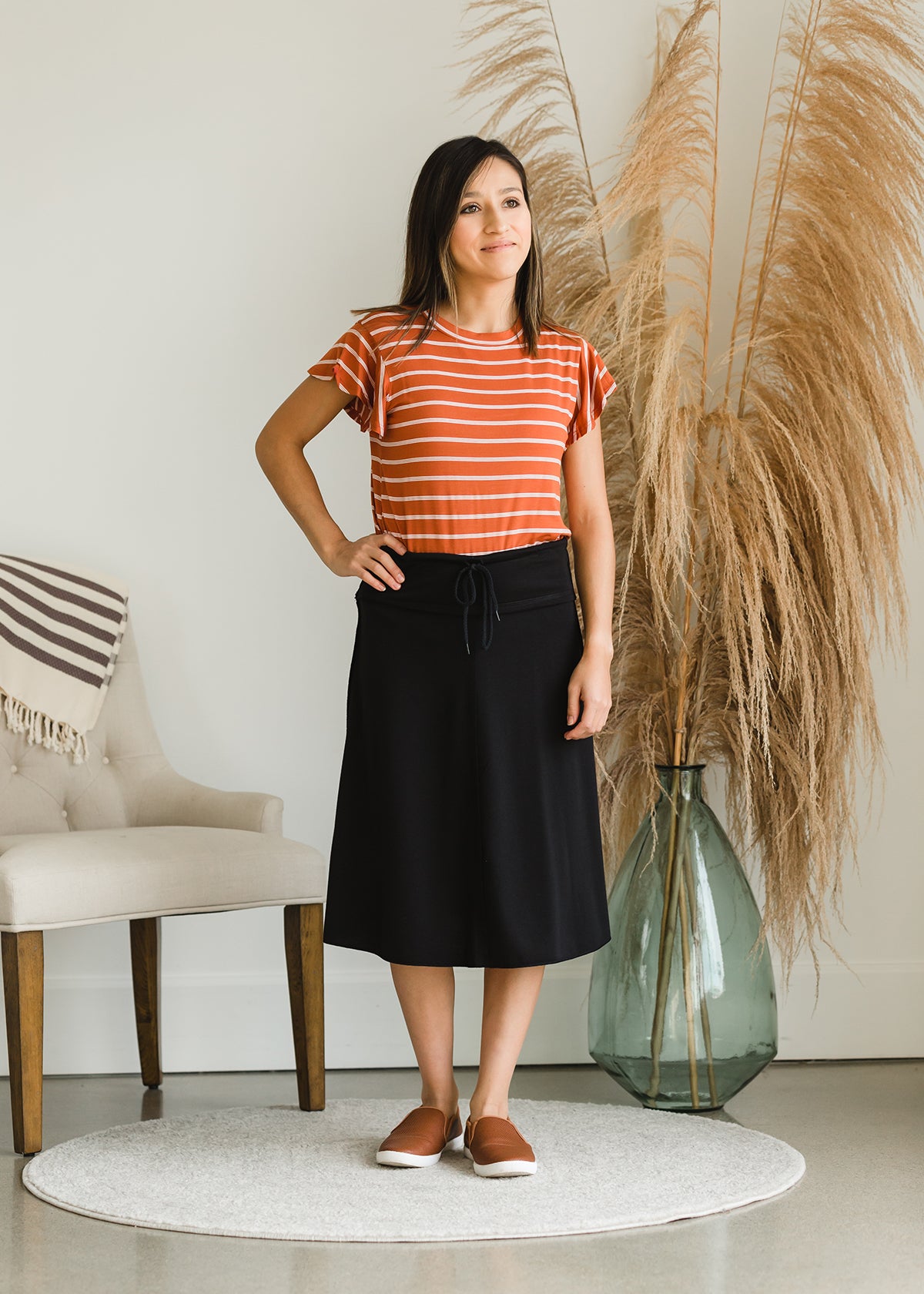 Hana Knit A-Line Midi Skirt - FINAL SALE Skirts