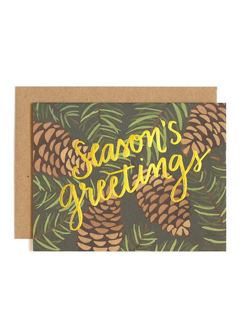 Hand Painted Christmas Card Sets - FINAL SALE Home & Lifestyle Pinecone Foil