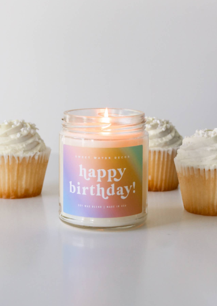 Hand Poured Soy Candles Gifts Happy Birthday