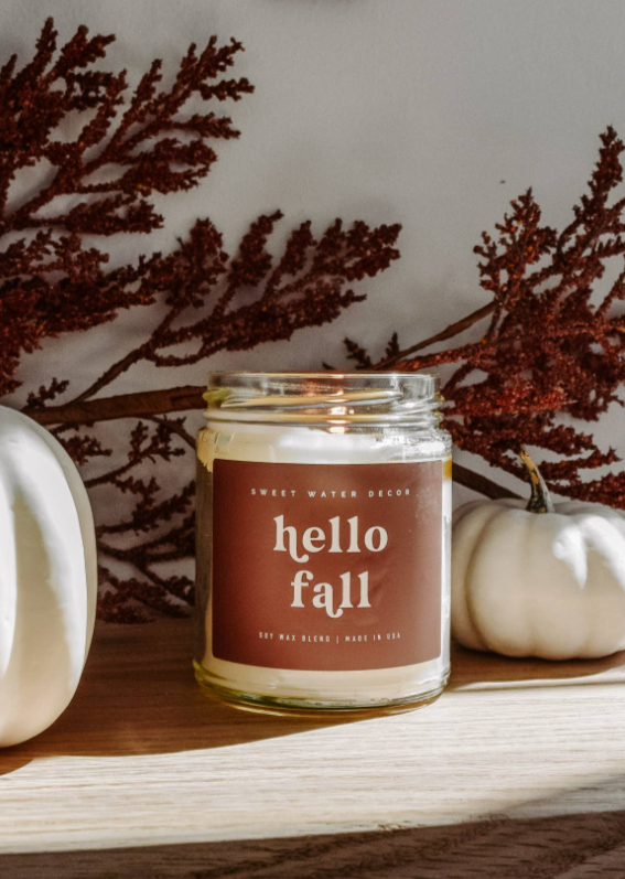 Hand Poured Soy Candles Gifts Hello Fall