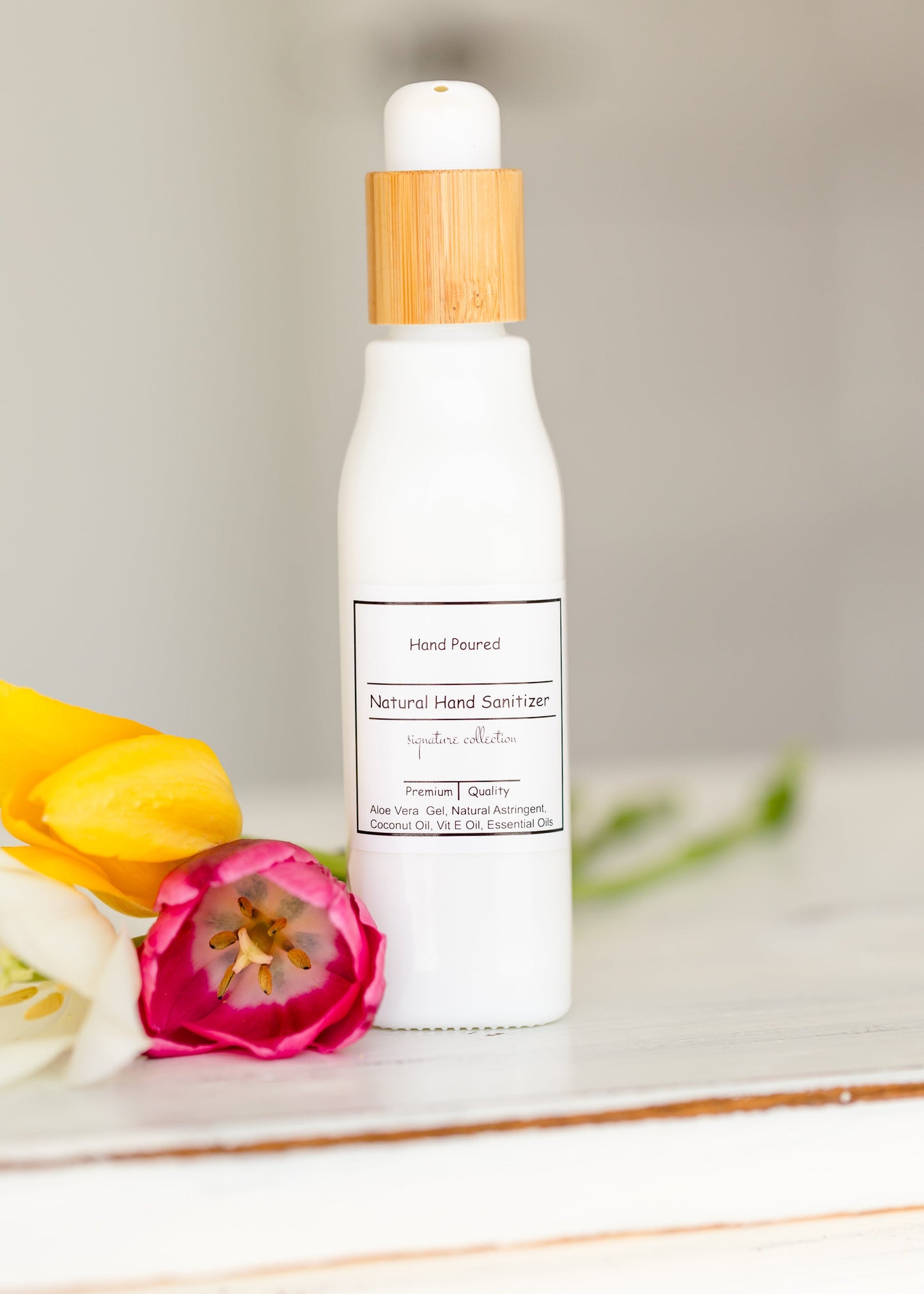 Hand Poured White Bottle Natural Hand Sanitizer Home & Lifestyle