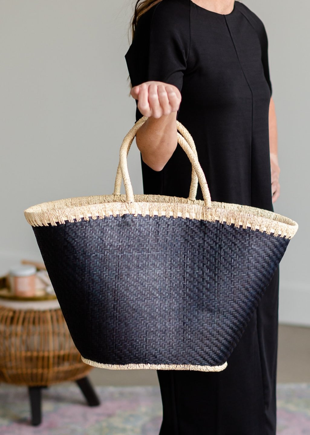 Hand-Woven Seagrass Bag w/ Handles Accessories