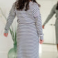 Hattie Striped Drawstring Midi Dress Dresses Inherit