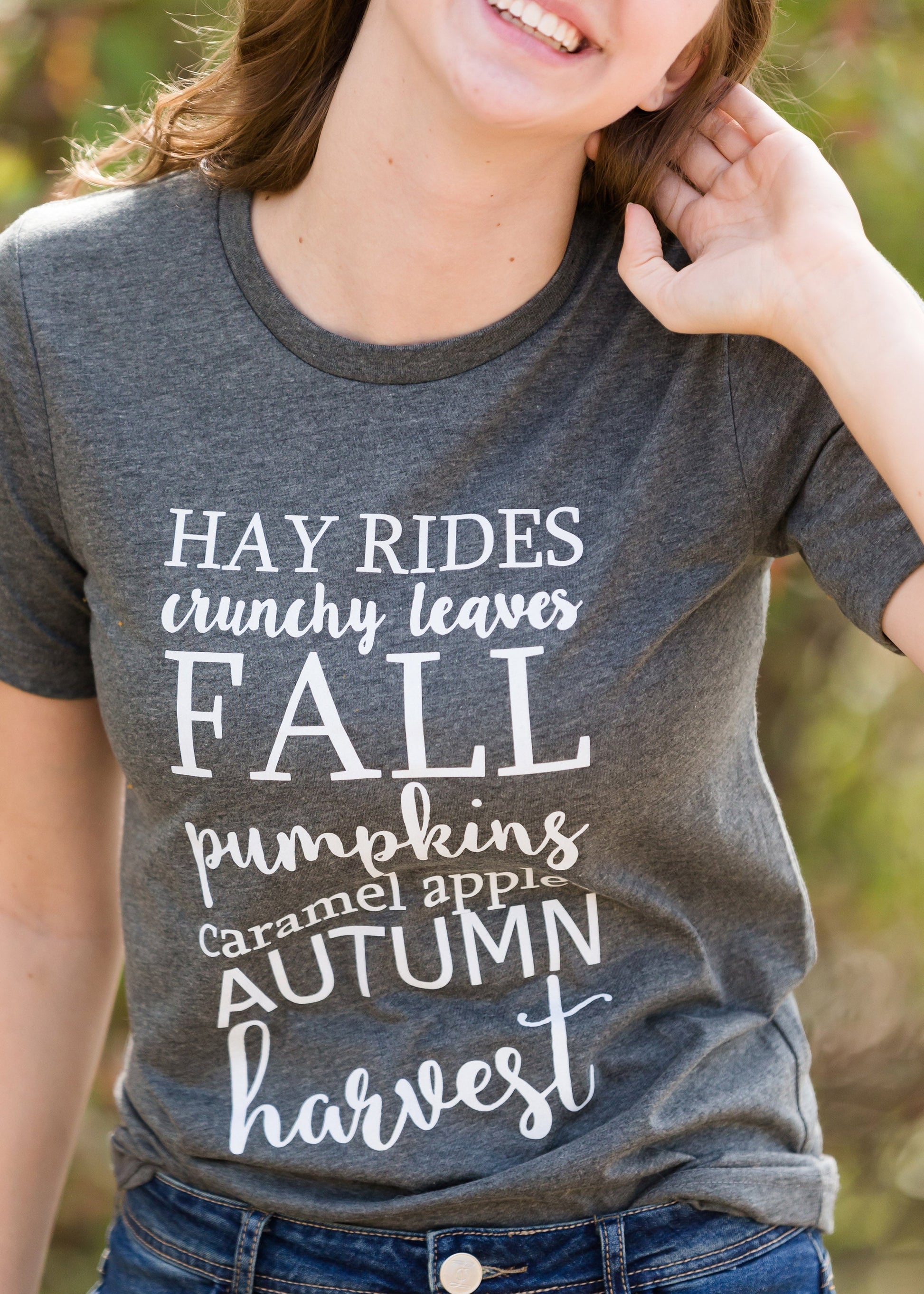 Hayrides + Leaves Graphic Tee - FINAL SALE Tops