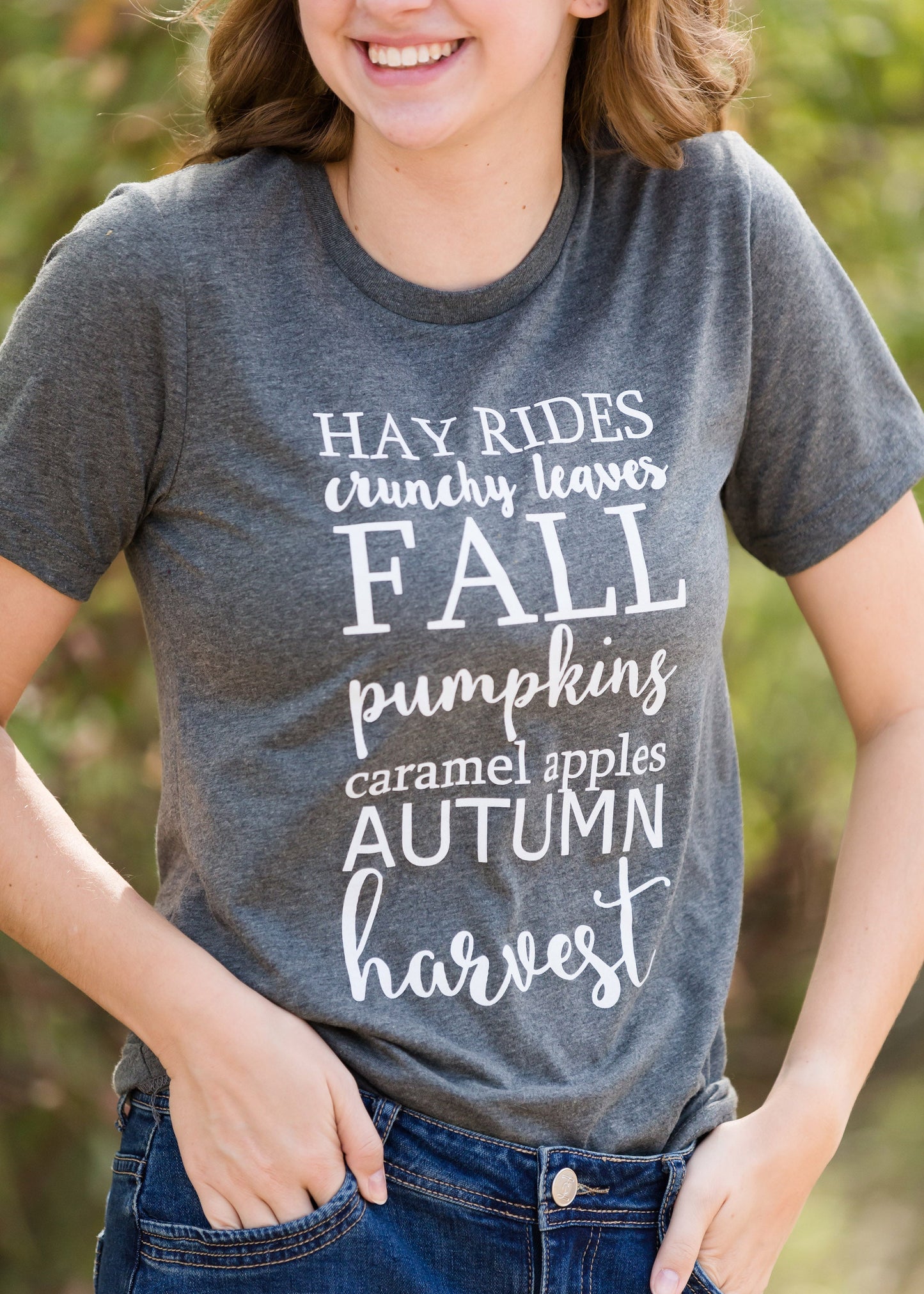 Hayrides + Leaves Graphic Tee - FINAL SALE Tops