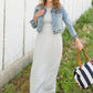 Heather Gray Short Sleeve Stretch Maxi Dress - FINAL SALE Dresses