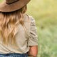 Heather Sage Short Sleeve Top - FINAL SALE Tops