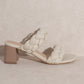 Heaven Braided Slip On Block Heel Shoes Oasis Society