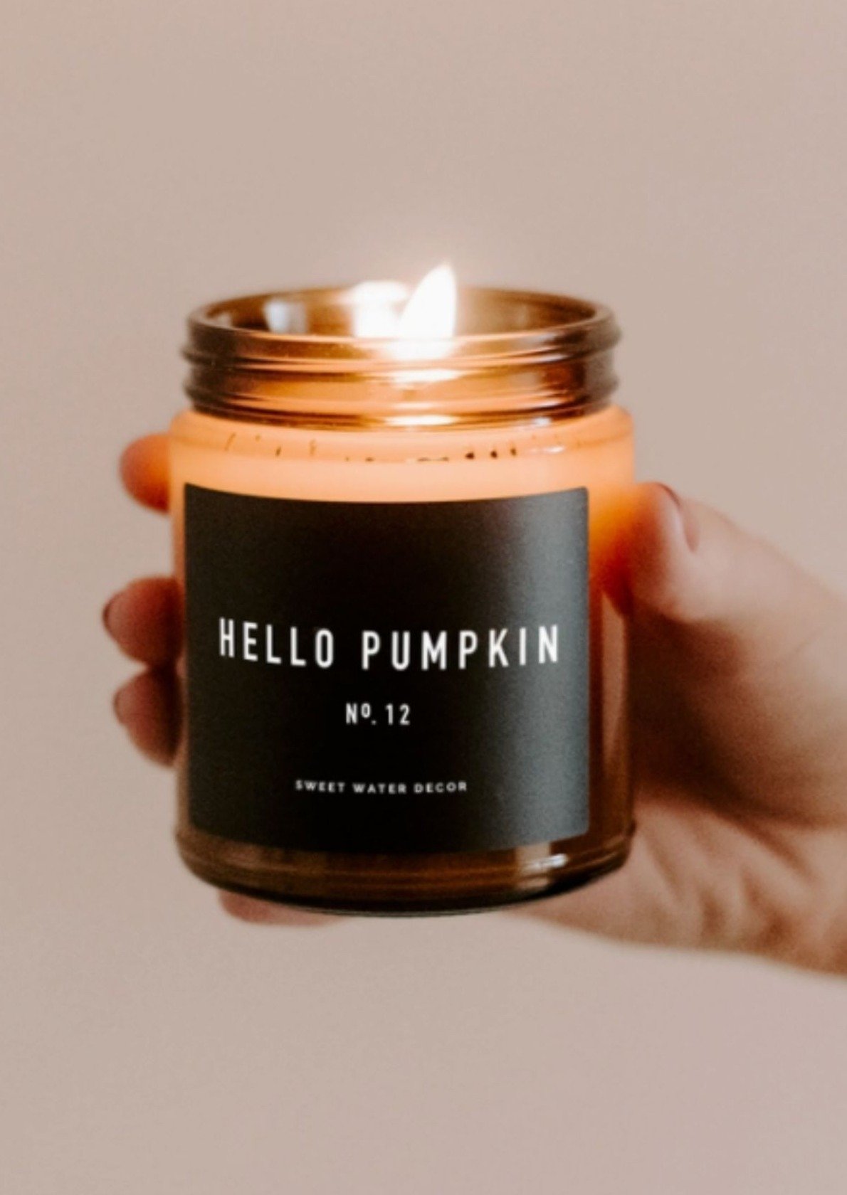 Hello Pumpkin Scented Soy Candle Home Listing Sweet Water Decor