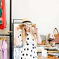 Hello sunshine graphic wide brim hat