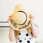 Hello sunshine graphic wide brim hat