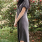 Henley Button Up T-Shirt Midi Dress Dresses Polagram