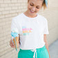 hi hello hola hey cotton graphic tee