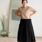 High Waist Pleated Midi Skirt Skirts Zenana Black / S