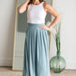 High Waist Pleated Midi Skirt Skirts Zenana