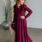 High Waist Ruffle Detail Long Sleeve Maxi Dress - FINAL SALE Girls GTOG