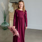 High Waist Ruffle Detail Long Sleeve Maxi Dress Girls GTOG