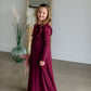 High Waist Ruffle Detail Long Sleeve Maxi Dress Girls GTOG