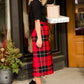 High Waisted Buffalo Check Midi Skirt - FINAL SALE Skirts